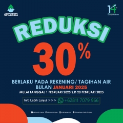 PERUMDA AIR MINUM TIRTA LINGGA BERIKAN DISKON 30% TAGIHAN AIR JANUARI 2025